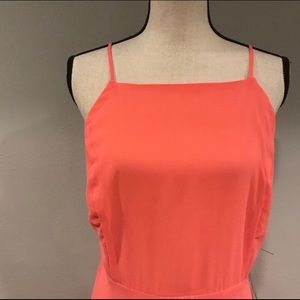 coral maxi dress with cross straps from LULU’s